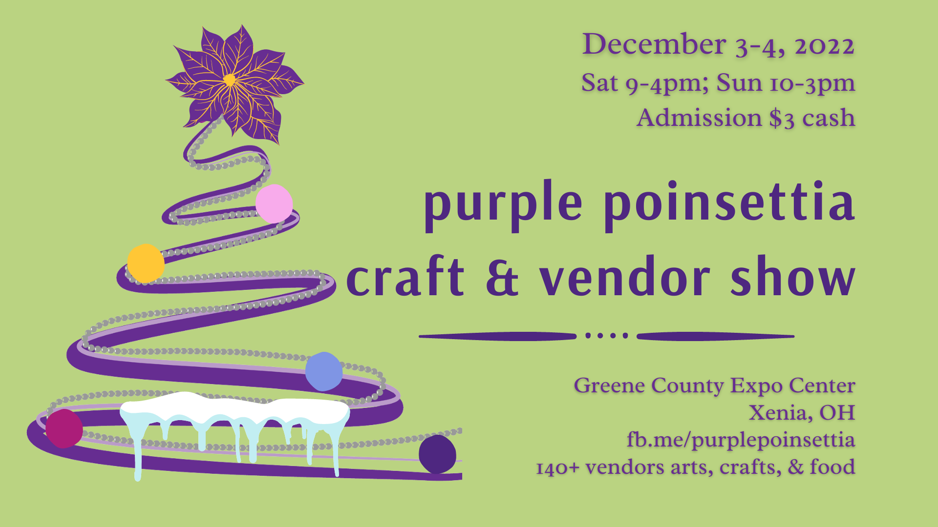 purple poinsettia craft and vendor show